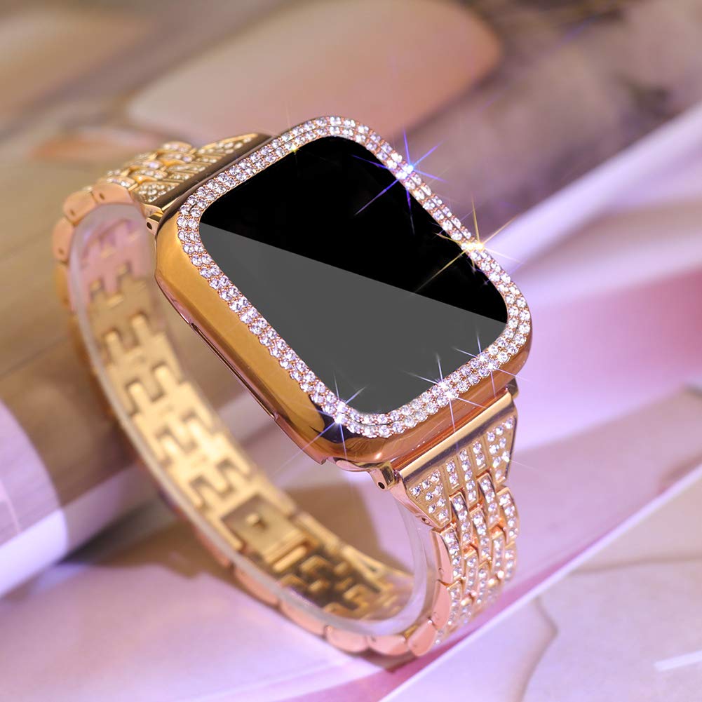 Case + Diamant Riem Voor Apple Watch