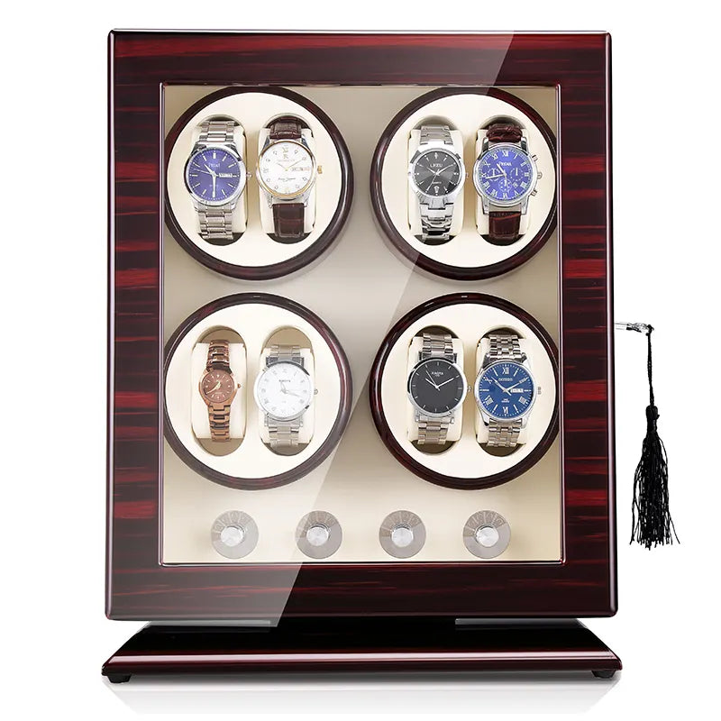 Watch display stand with lock 8 watches winding