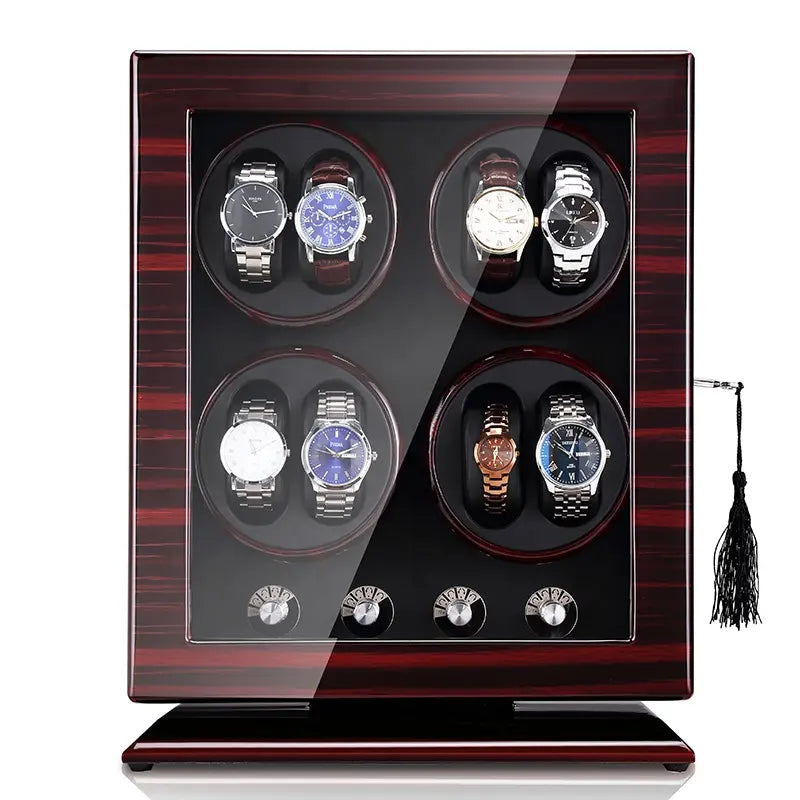 Watch display stand with lock 8 watches winding