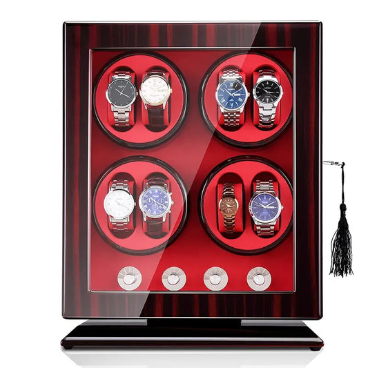 Watch display stand with lock 8 watches winding