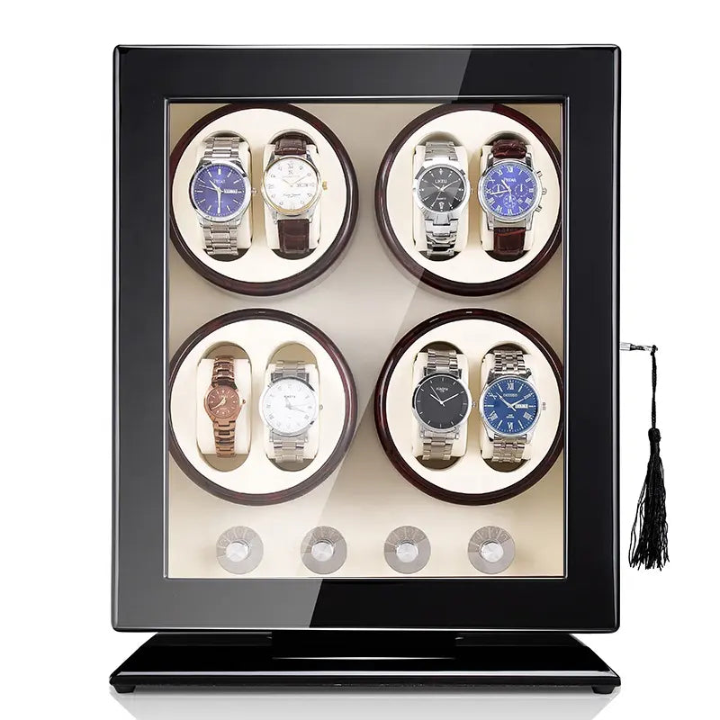 Watch display stand with lock 8 watches winding