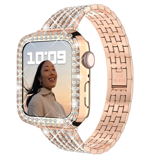 Case + Diamant Riem Voor Apple Watch